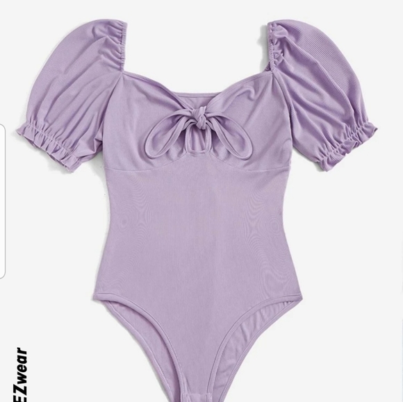 Plus Body Suit Puff Sleeve - Picture 2 of 5